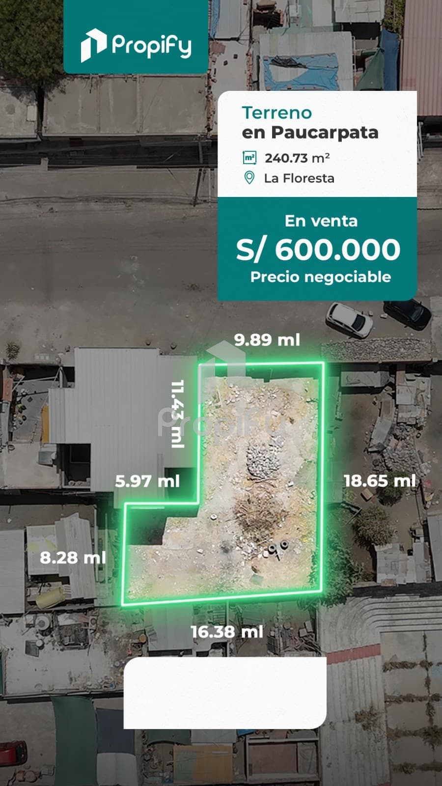 Terreno En Urbanización Miguel Grau En Paucarpata